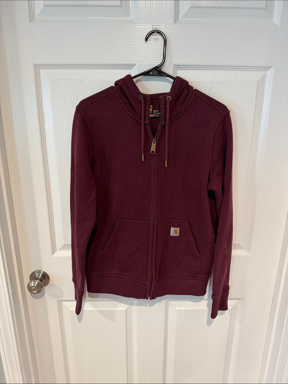 Carhartt Women’s Full-Zip Hoodie Jacket in Burgundy